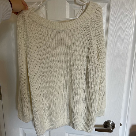 Buy 2 get 1- White fall sweater - Picture 1 of 2